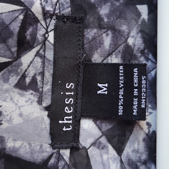 Airy Boho print, chiffon-like blouse, top, size Medium - Picture 3 of 3